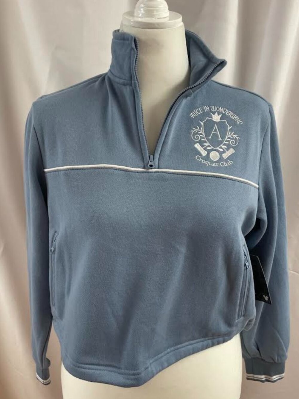 Disney Alice in Wonderland Croquet Club Cropped Quarter Zip